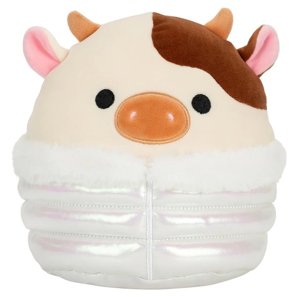 NWT 8” Ronnie the Cow in Puffer Jscket Winter Squishmallow - Select Series - Picture 4 of 6
